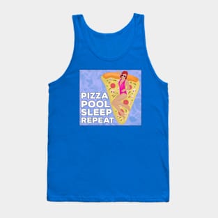 Pizza Pool Sleep Repeat Tank Top